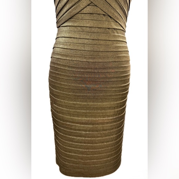 CACHÉ BRONZE GOLD BODYCON COCKTAIL DRESS SIZE: 2 – PARTY READY - Picture 4 of 7